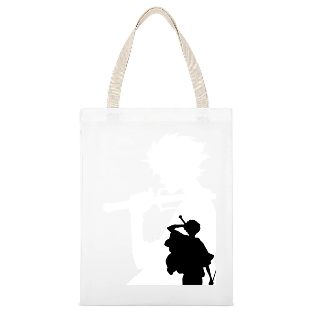 Mugen Shadow black and white samurai champloo anime manga White Canvas Tote Shopping Bag