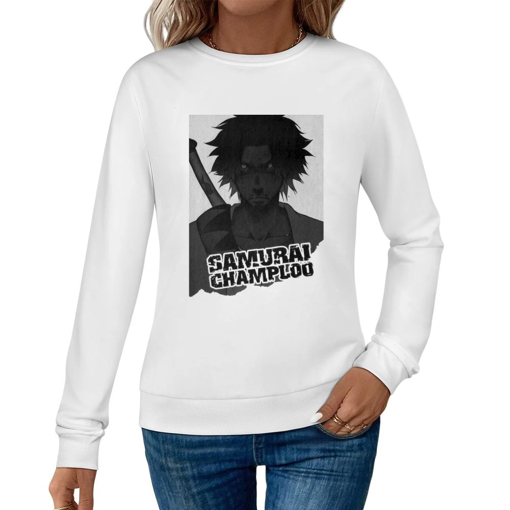 Mugen from samurai champloo mix anime manga Women Pullover Sweatshirt