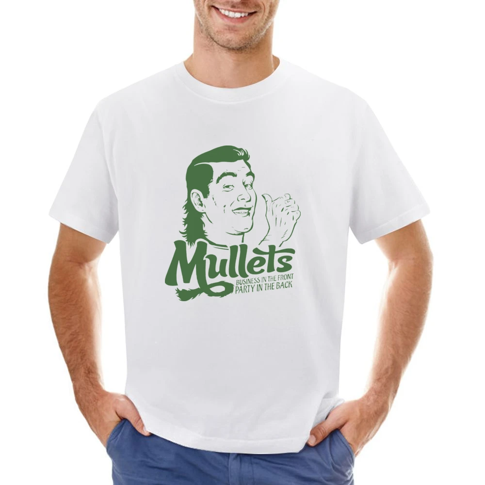 Mullets Funny Joke Retro 80s Asian Size Men T-Shirt