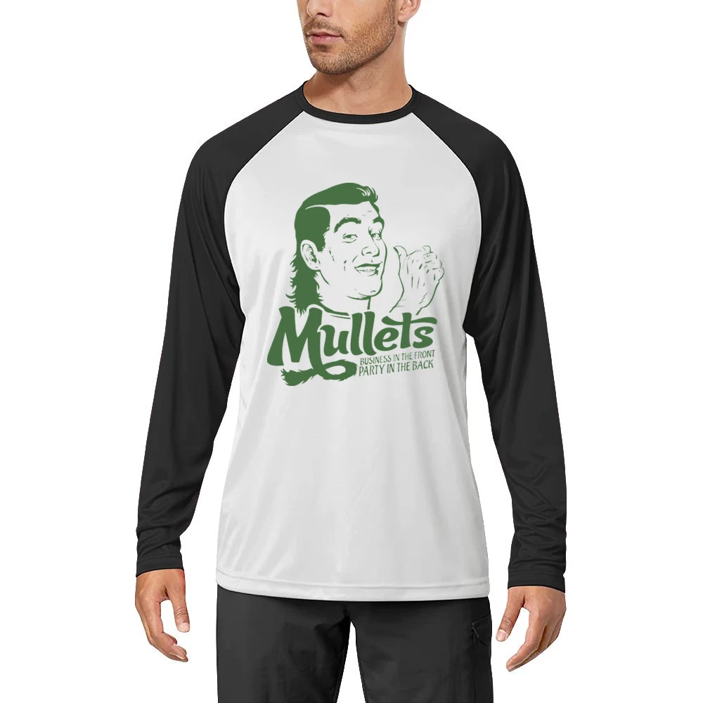 Mullets Funny Joke Retro 80s Men Long Sleeve T-Shirt