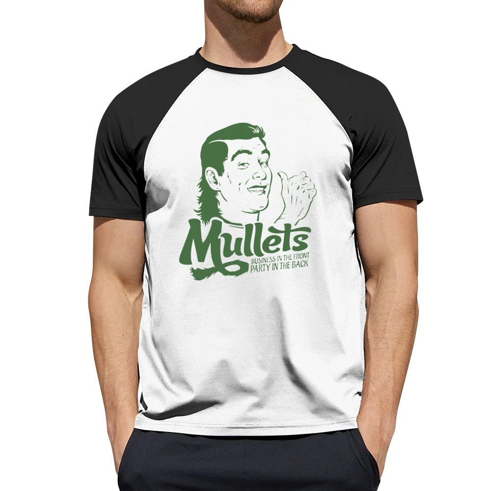 Mullets Funny Joke Retro 80s Men Short Sleeve T-Shirt