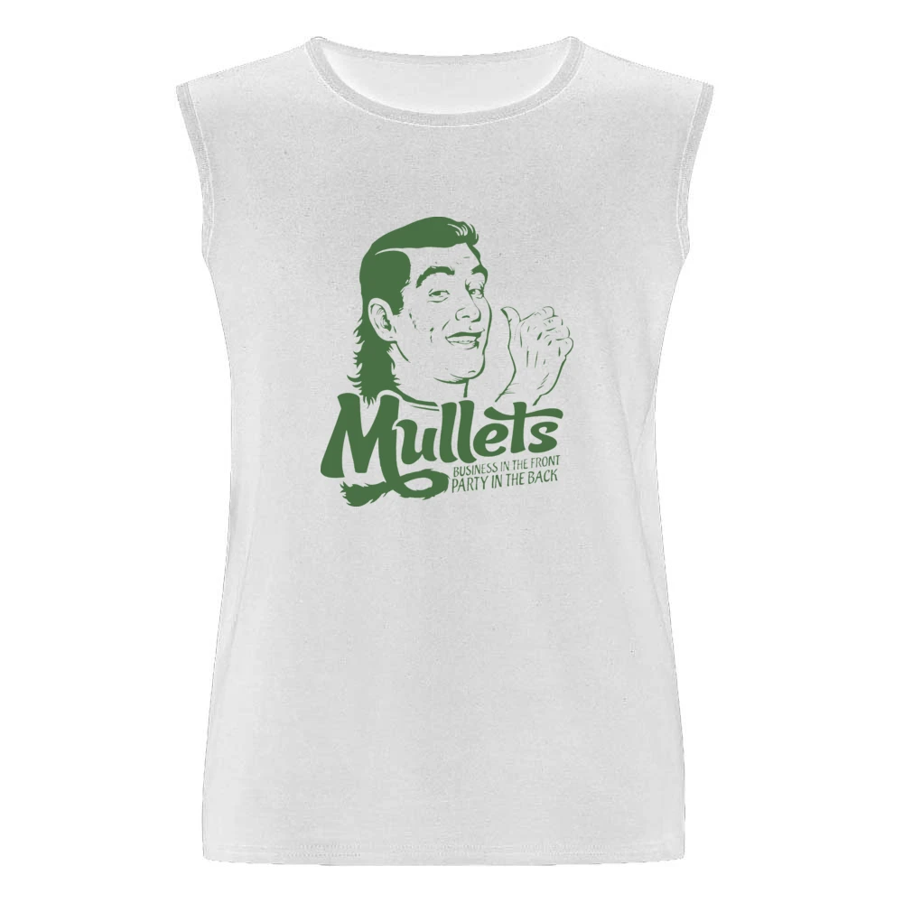 Mullets Funny Joke Retro 80s Men Sleeveless T-Shirt