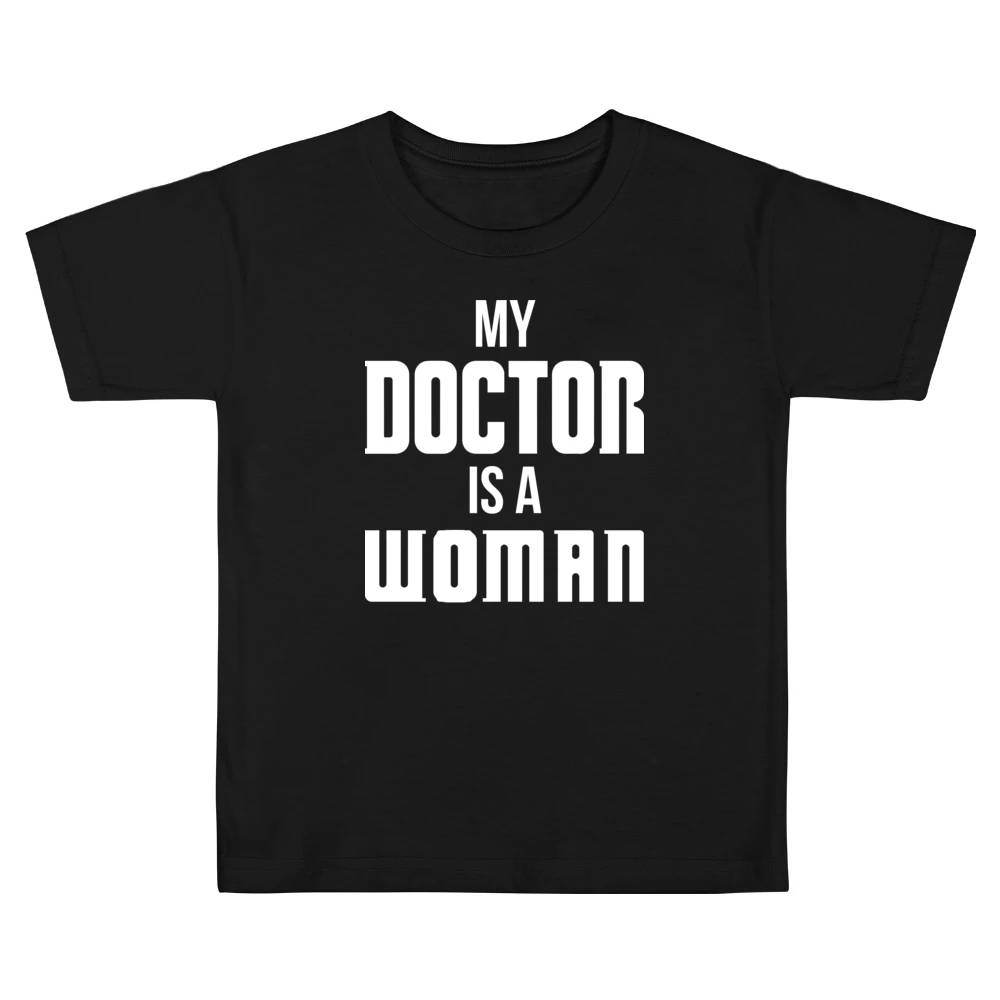 My Doctor Is A Woman Dr Who Jodie Whittaker Tv Sci Fi Fan Kids Boys Girls T-Shirt