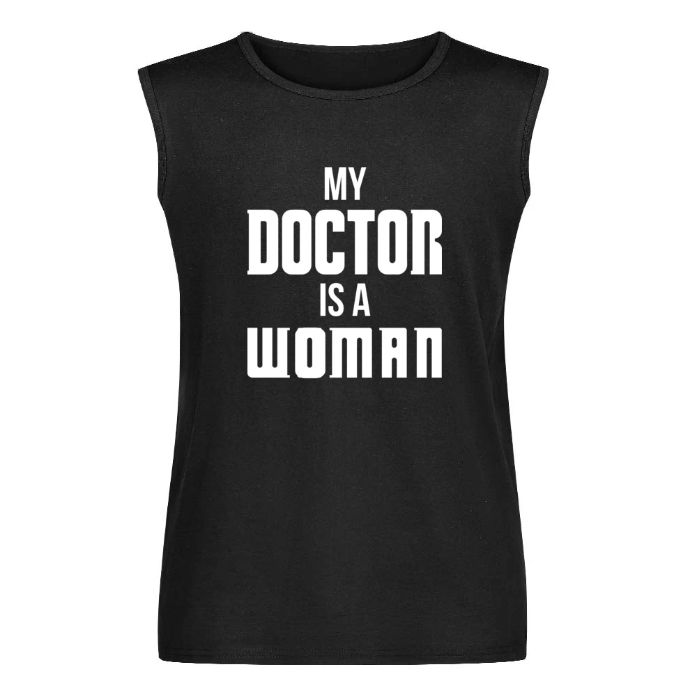 My Doctor Is A Woman Dr Who Jodie Whittaker Tv Sci Fi Fan Men Sleeveless T-Shirt