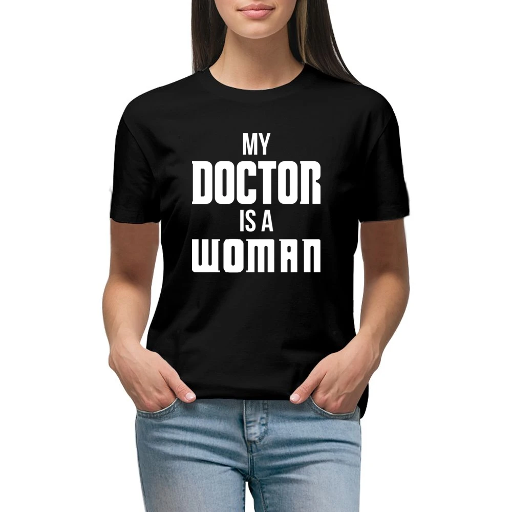 My Doctor Is A Woman Dr Who Jodie Whittaker Tv Sci Fi Fan Premium Women Ladies T-shirt