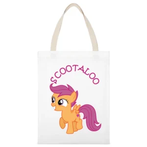My Little Pony Scootaloo White Canvas Tote Shopping Bag