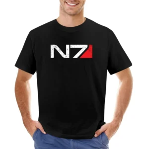 N7 Mass Effect Andromeda Armor Video Game RPG Asian Size Men T-Shirt