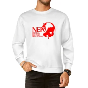 NGE Neon Genesis Evangelion Nerv science-fantasy mecha anime logo T Sh European Size Pullover Sweater