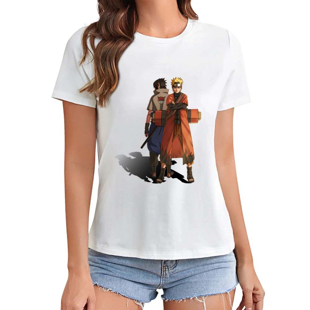 Naruto Uzumaki Sage scroll - Sasuke Uchiha Kusanagi sword Akatsuki ani Asian Size Women Ladies T-shirt