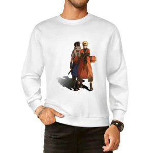Naruto Uzumaki Sage scroll - Sasuke Uchiha Kusanagi sword Akatsuki ani European Size Pullover Sweater
