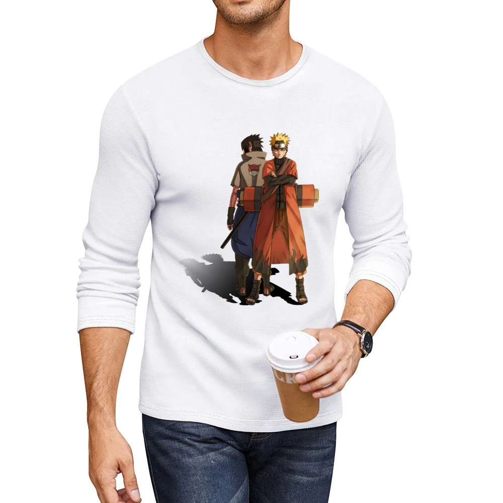 Naruto Uzumaki Sage scroll - Sasuke Uchiha Kusanagi sword Akatsuki ani Men CrewNeck Long Sleeve T-Shirt