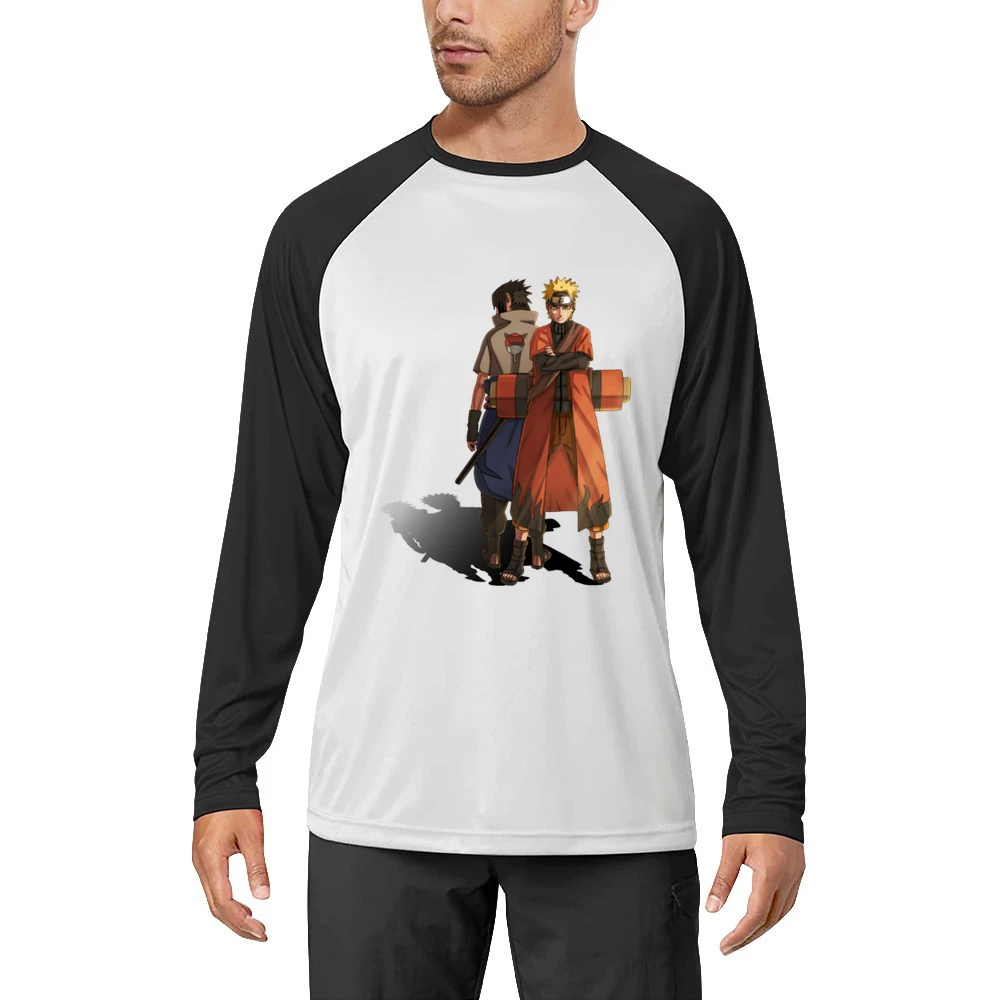 Naruto Uzumaki Sage scroll - Sasuke Uchiha Kusanagi sword Akatsuki ani Men Long Sleeve T-Shirt