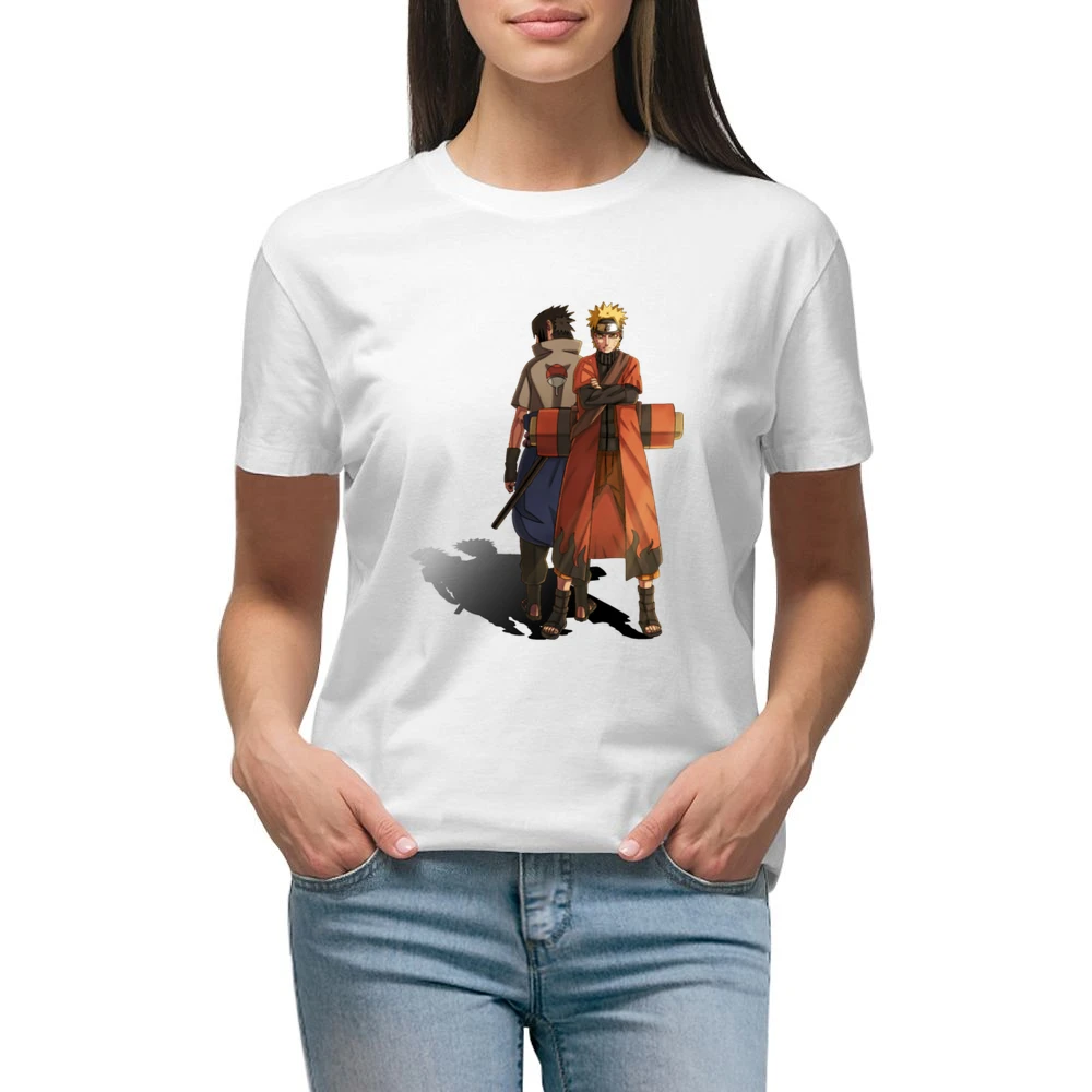 Naruto Uzumaki Sage scroll - Sasuke Uchiha Kusanagi sword Akatsuki ani Premium Women Ladies T-shirt