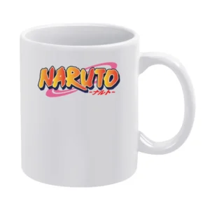 Naruto text logo shippuden anime manga White Mug