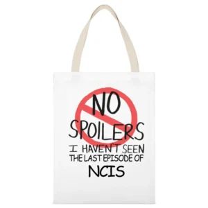 Ncis No Spoilers Last Episode Tv Funny White Canvas Tote Shopping Bag