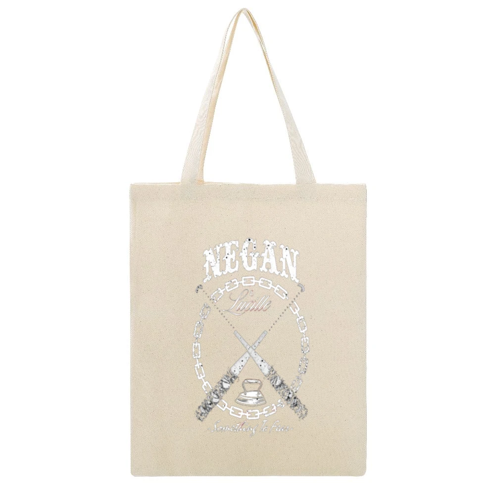 Neagan Something to Fear Tshirt Beige Canvas Tote Shopping Bag