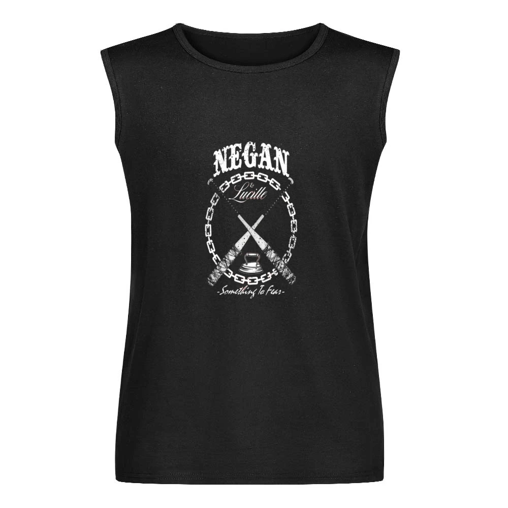 Neagan Something to Fear Tshirt Men Sleeveless T-Shirt