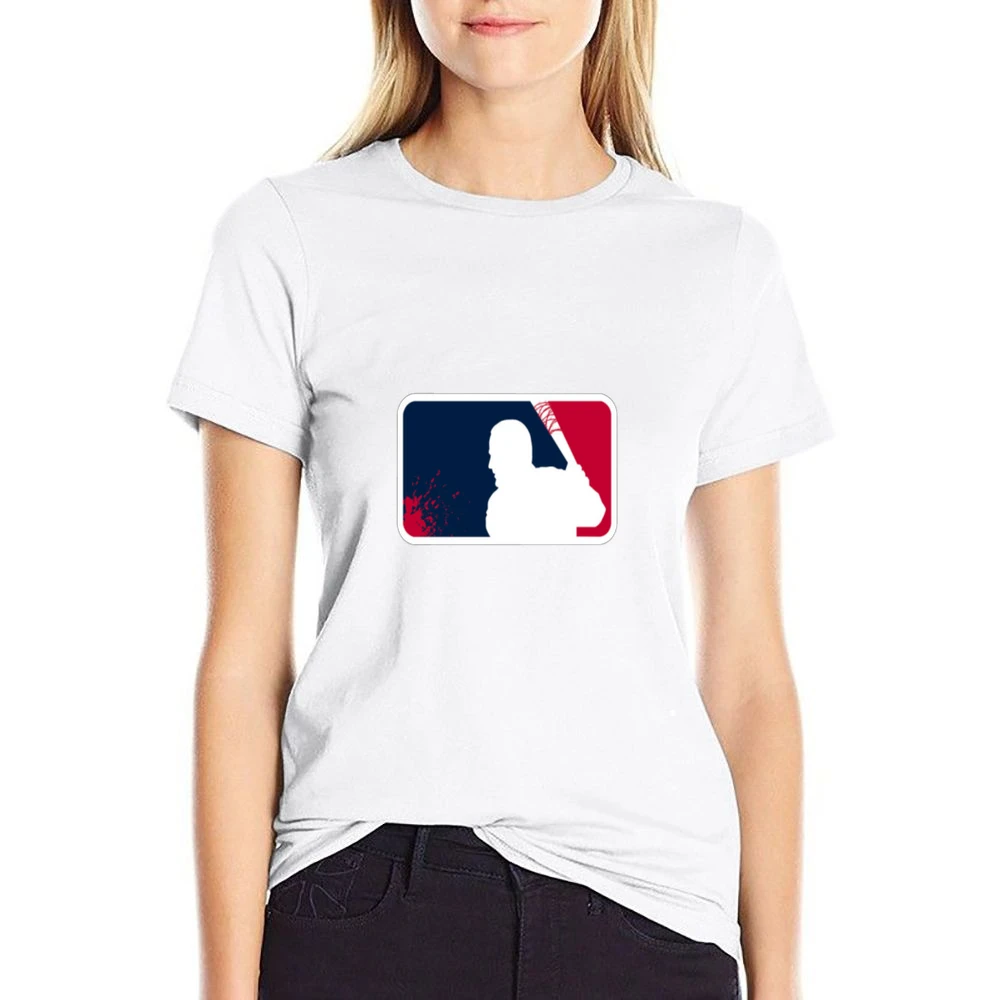 Negan MLB tshirt US Size Women Ladies T-shirt