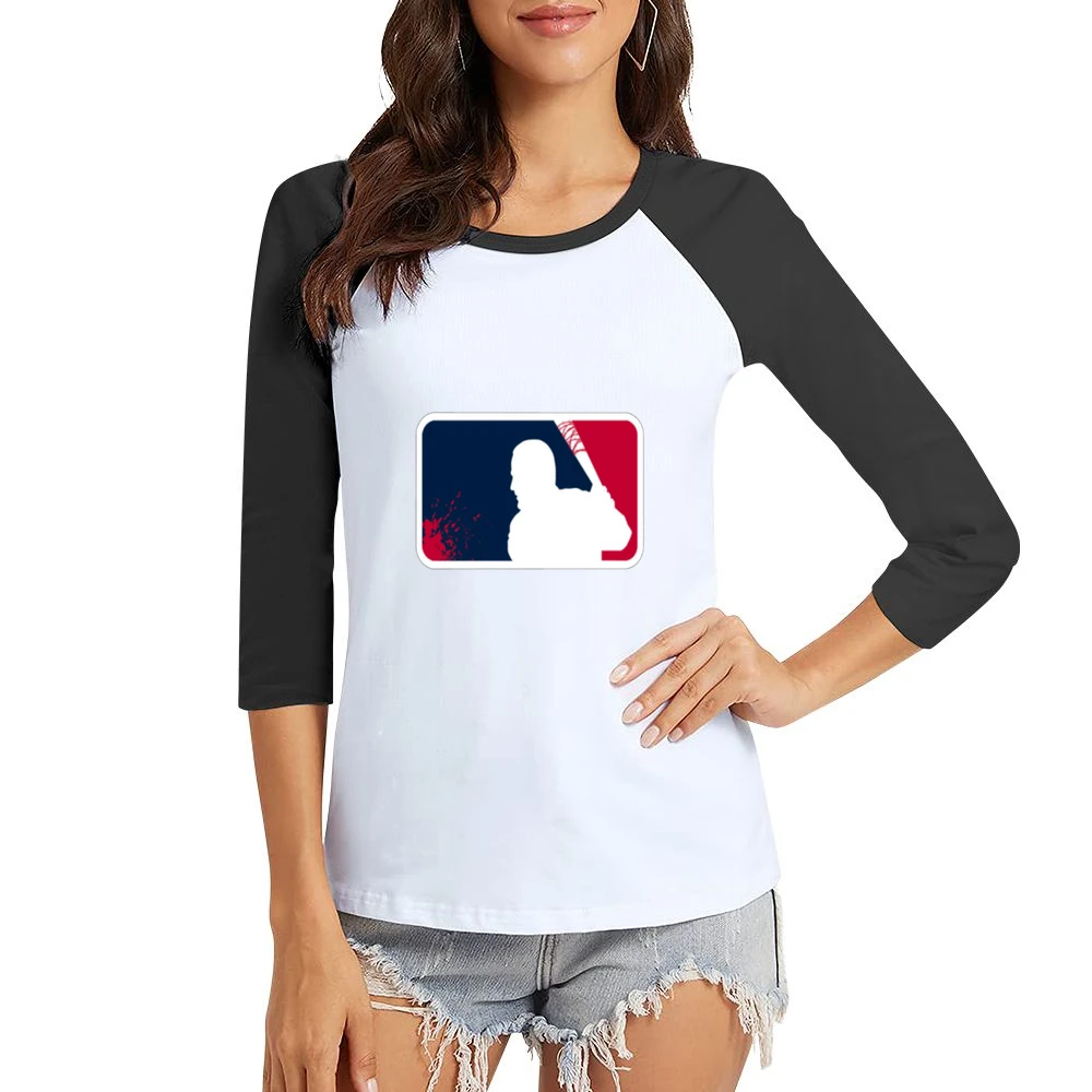 Negan MLB tshirt Women Ladies 3-4 Sleeve T-Shirt