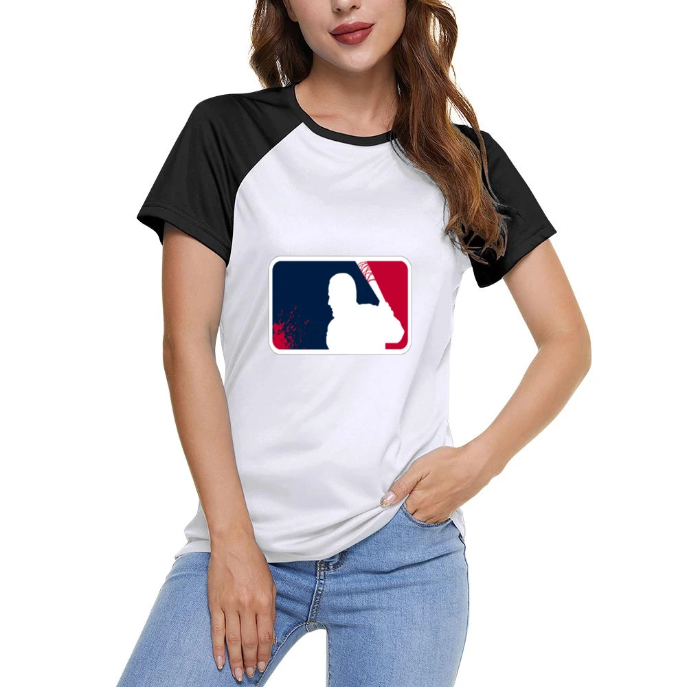 Negan MLB tshirt Women Ladies Short Sleeve T-Shirt