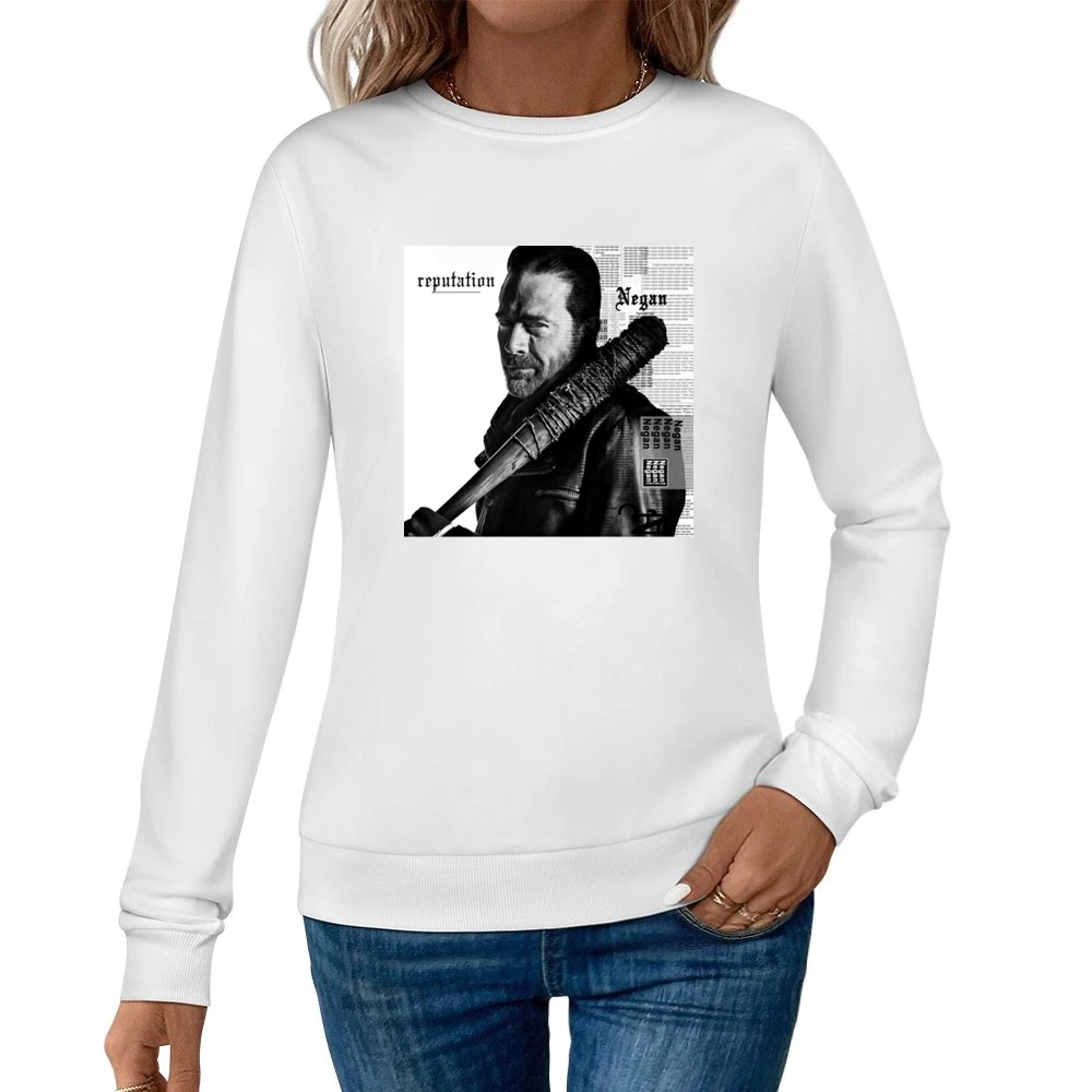 Negan Reputation Parody Zombie Tv Show Women Pullover Sweatshirt