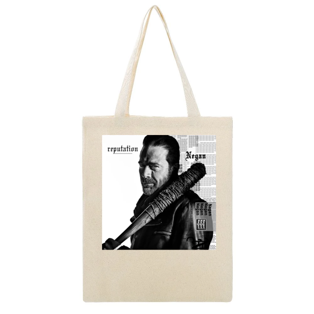 Negan Reputation Walking Dead Taylor Swift Parody Tv Funny Beige Canvas Tote Shopping Bag