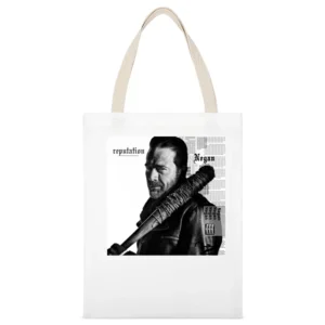 Negan Reputation Walking Dead Taylor Swift Parody Tv Funny White Canvas Tote Shopping Bag