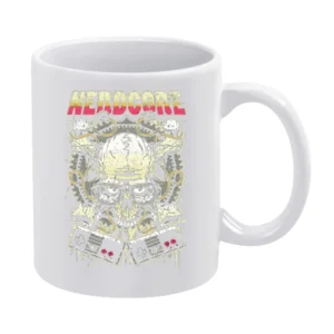 Nerd Core Nerdy Skull jolly roger Gamer addict White Mug