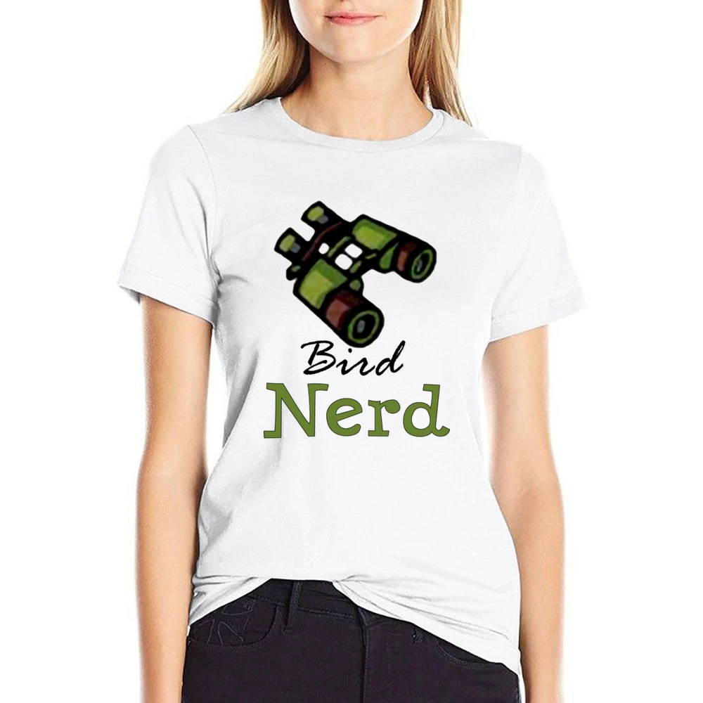 Nerd bird watcher US Size Women Ladies T-shirt
