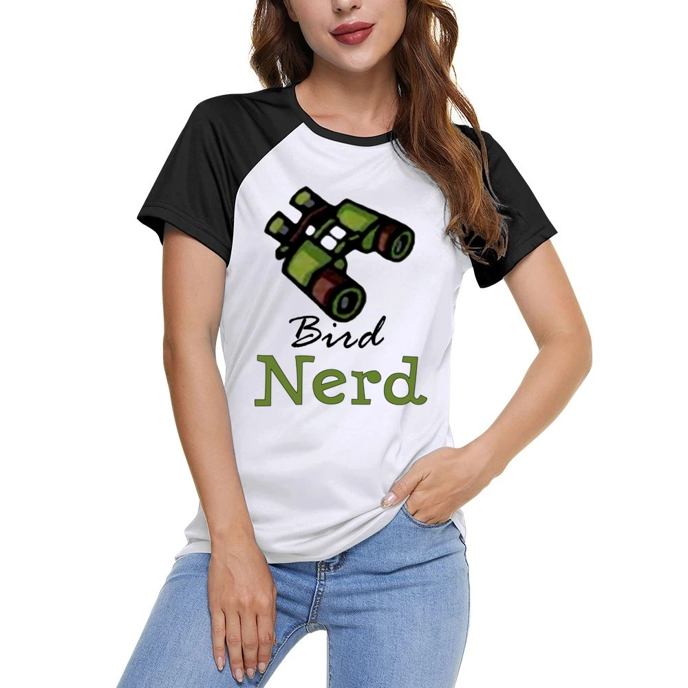 Nerd bird watcher Women Ladies Short Sleeve T-Shirt