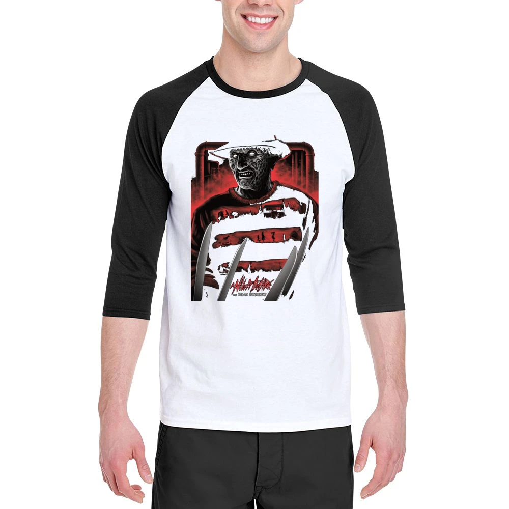 Nightmare On Elm Street Men 3/4 Sleeve T-Shirt
