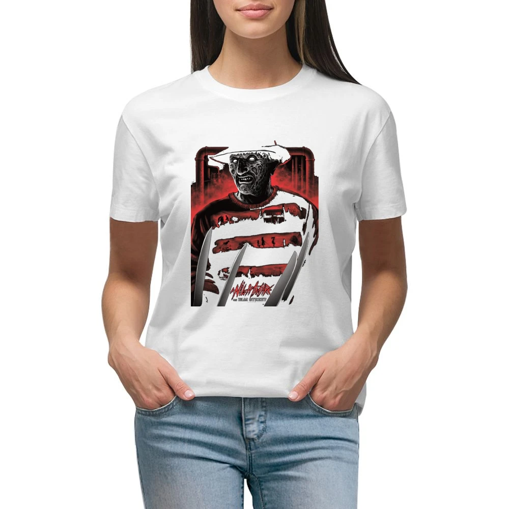 Nightmare On Elm Street Premium Women Ladies T-shirt