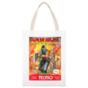 Ninja Gaiden Nes Nintendo Old School Retro Video Game Fan Distressed T White Canvas Tote Shopping Bag