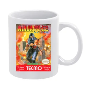 Ninja Gaiden Nes Nintendo Old School Retro Video Game Fan Distressed T White Mug
