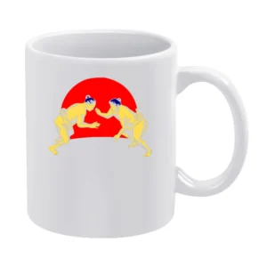 Nippon japanese sumo wrestling player on show White Mug