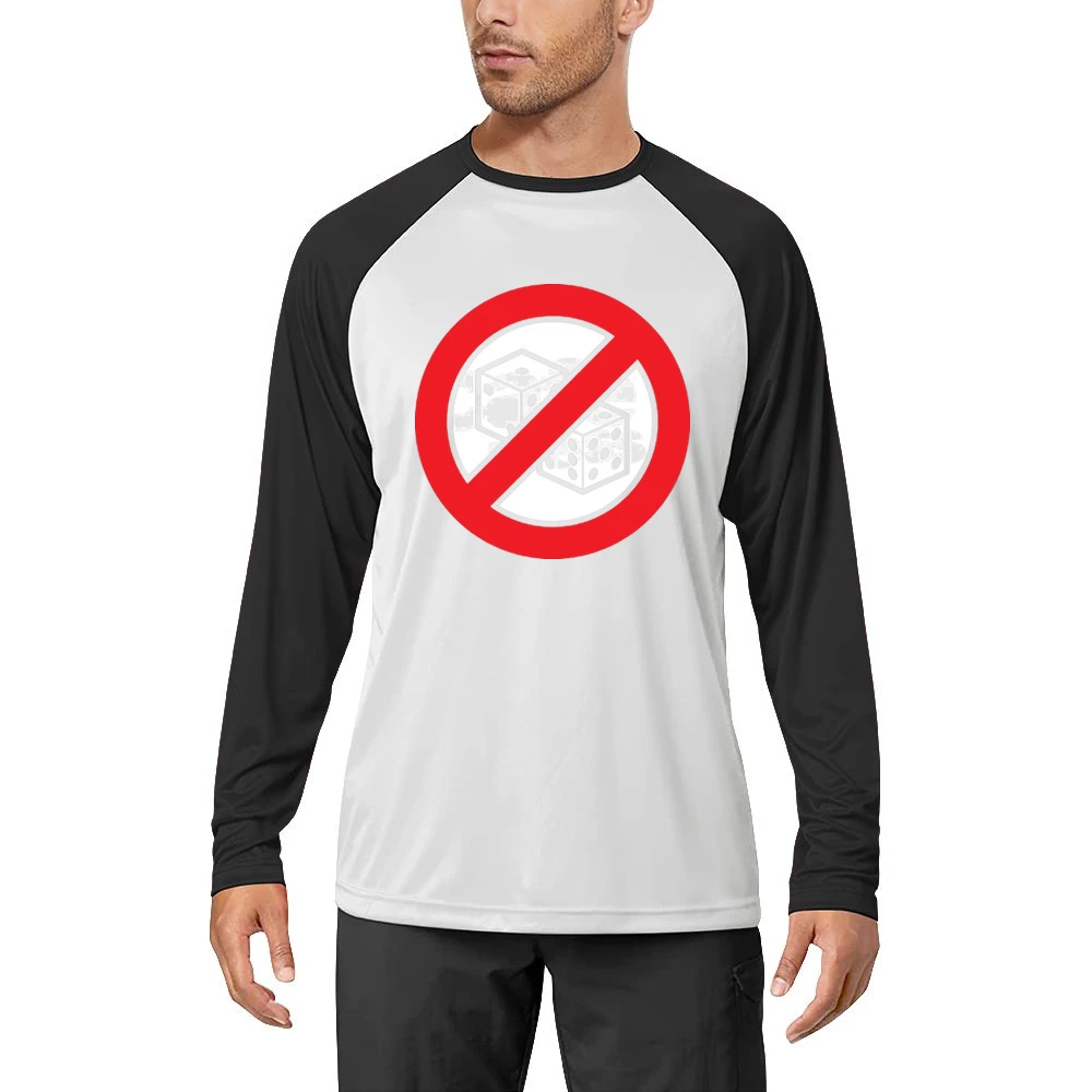 No Dice Funny Anti Game Gambling Men Long Sleeve T-Shirt