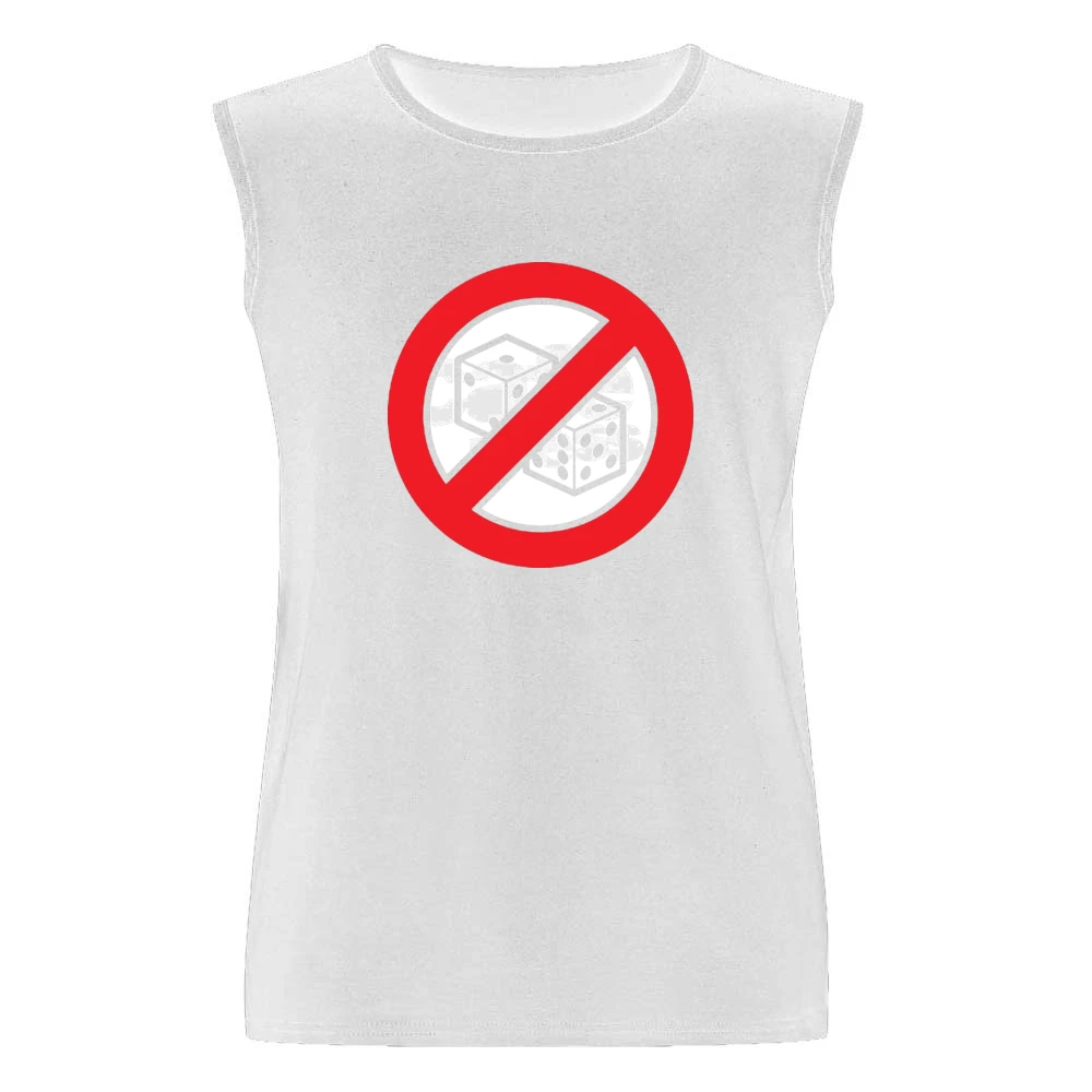 No Dice Funny Anti Game Gambling Men Sleeveless T-Shirt