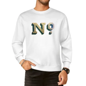 No Just No word text European Size Pullover Sweater