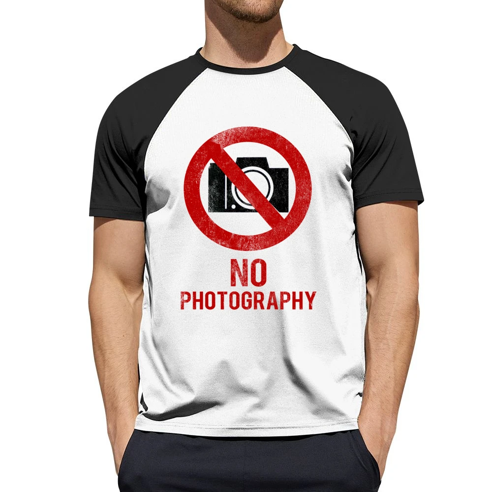 No Photography Fun Celebrity vs Paparazzi Popular Graphic Hollywood T Men Short Sleeve T-Shirt