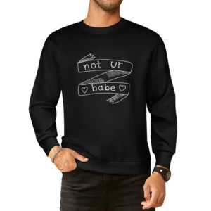 Not Ur Babe Cute Heart Graphic Tee Shirt European Size Pullover Sweater