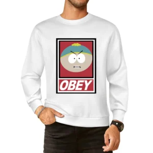 Obey South Park Cartman funny European Size Pullover Sweater