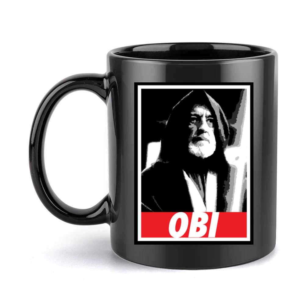Obi Wan Kenobi Funny Star Wars Obey Parody Movie Black Mug