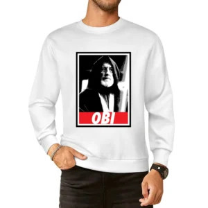 Obi Wan Kenobi Funny Star Wars Obey Parody Movie European Size Pullover Sweater