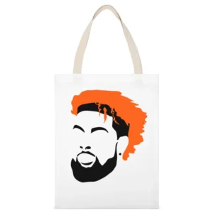 Odell Beckham Jr Obj Cleveland Football Trade Big Head Fan White Canvas Tote Shopping Bag