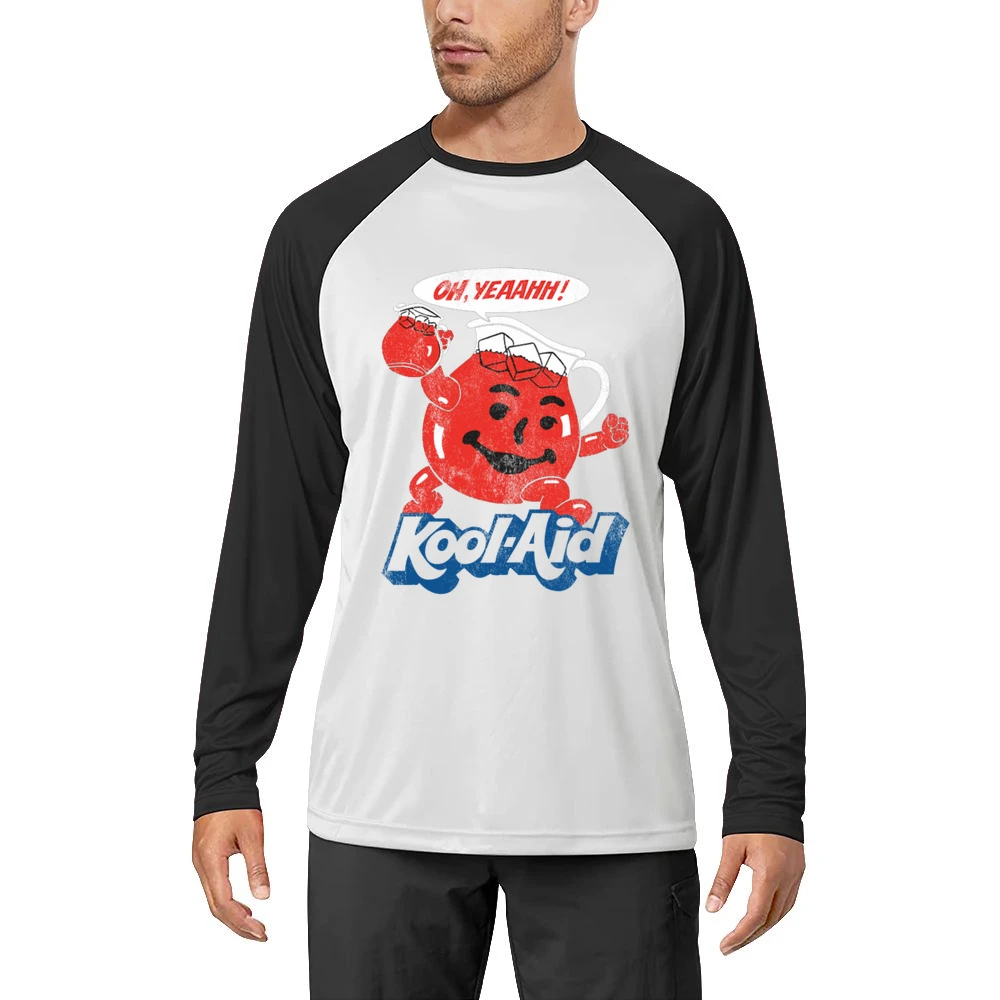 Oh Yeahhh Kool Aid Funny Juice Man Vintage Distressed Style Graphic T Men Long Sleeve T-Shirt