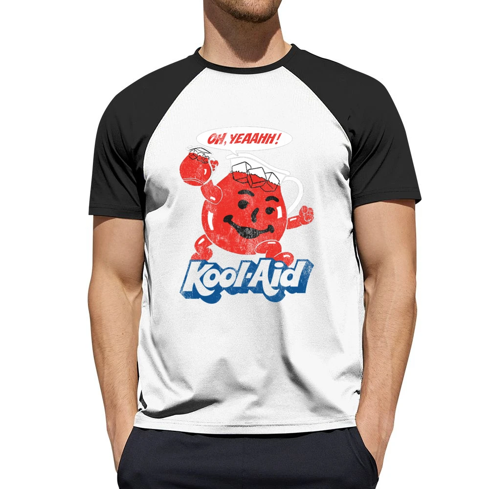 Oh Yeahhh Kool Aid Funny Juice Man Vintage Distressed Style Graphic T Men Short Sleeve T-Shirt