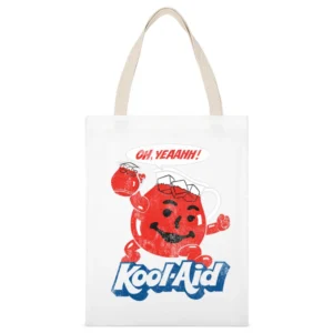 Oh Yeahhh Kool Aid Funny Juice Man Vintage Distressed Style Graphic T White Canvas Tote Shopping Bag
