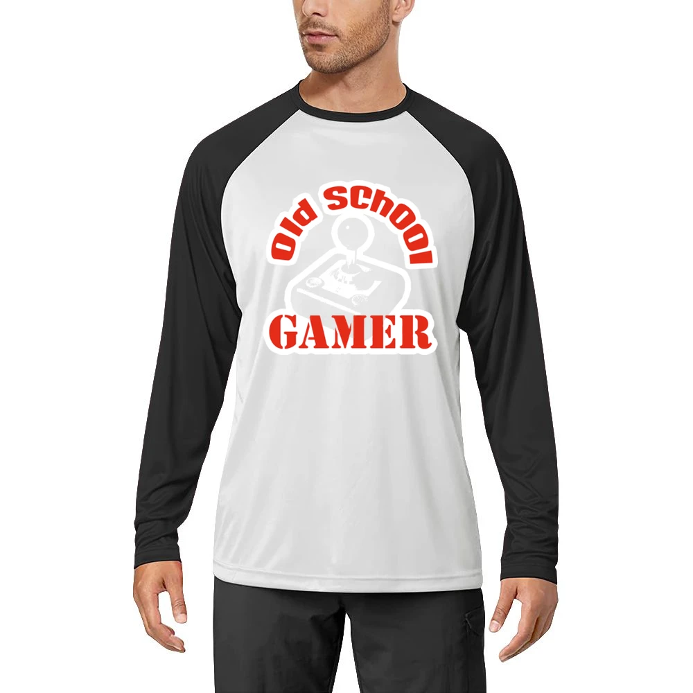 Old School Gamer Cool Retro Men Long Sleeve T-Shirt