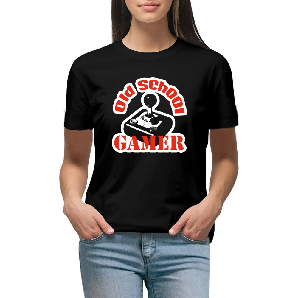 Old School Gamer Cool Retro Premium Women Ladies T-shirt