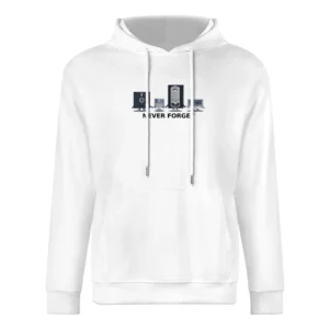 Old computer video data floppy - never forget us - black text European Size Men Hoodie